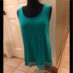 Ladies Turquoise Tank Top